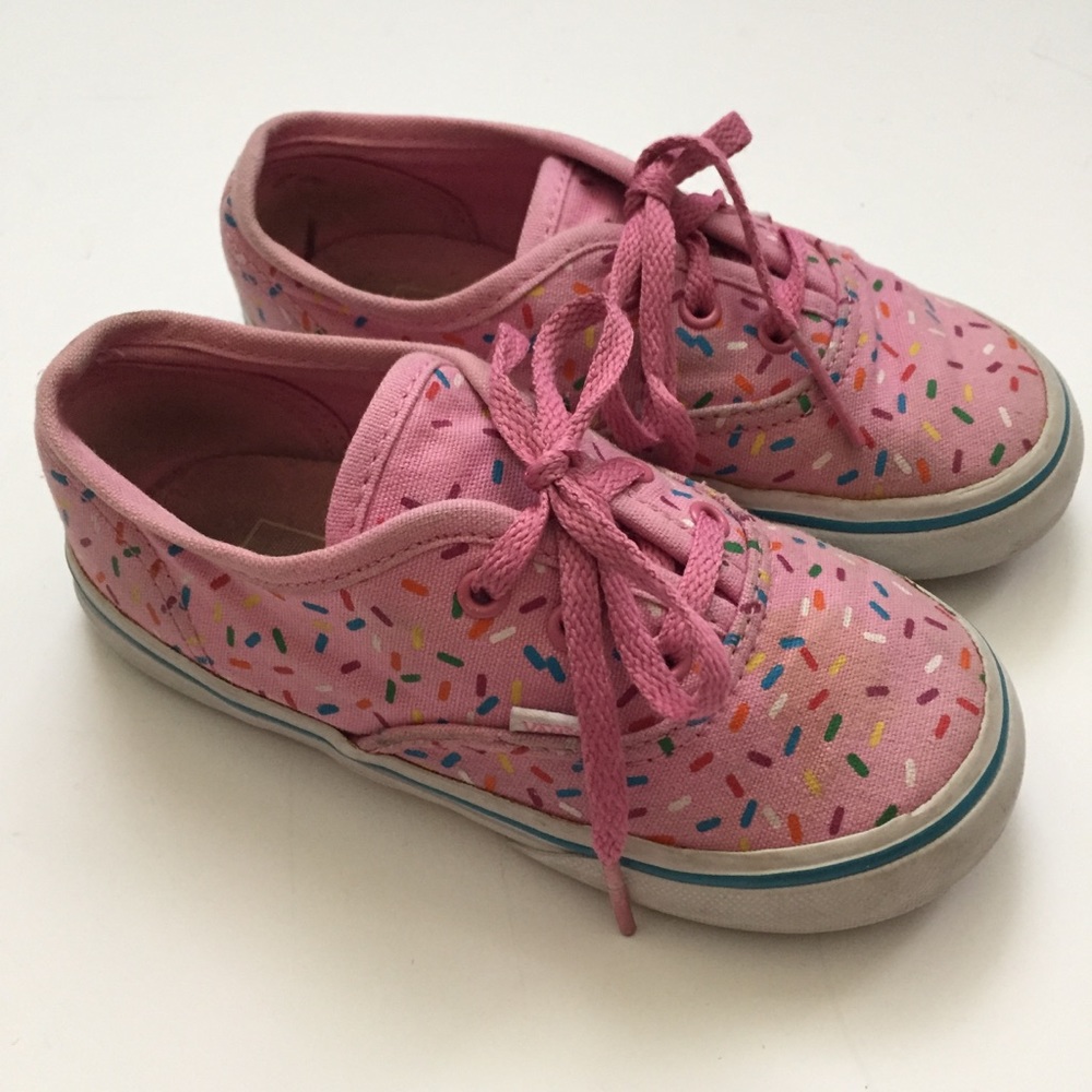 Vans Girls Lace Up Pink Sneaker Size 9.5